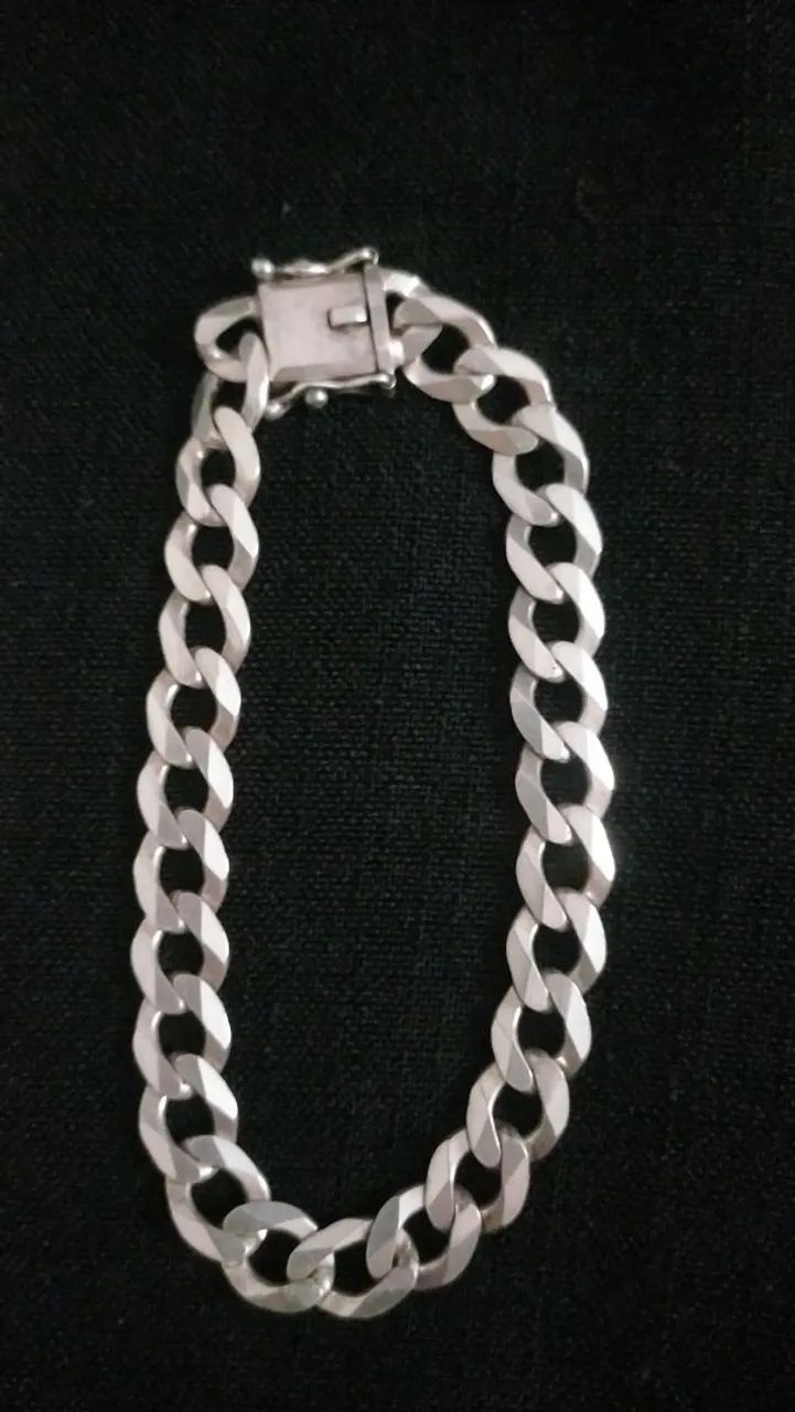 Cordão e pulseira de prata nova, único dono. - Foto 2