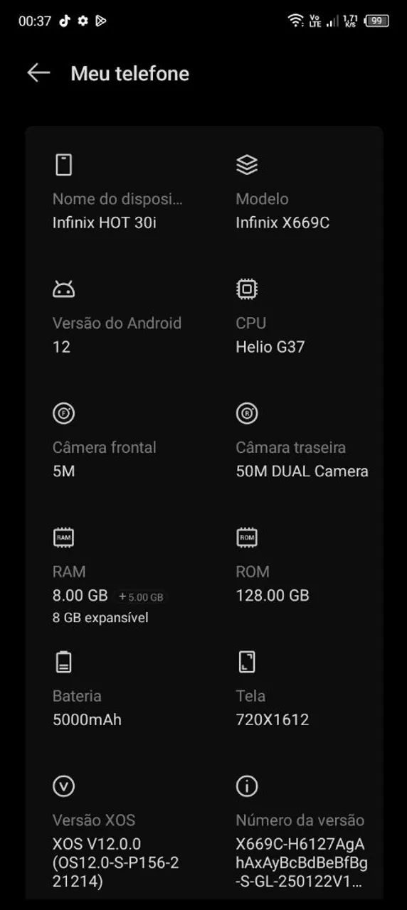 Troco infinix 30i 