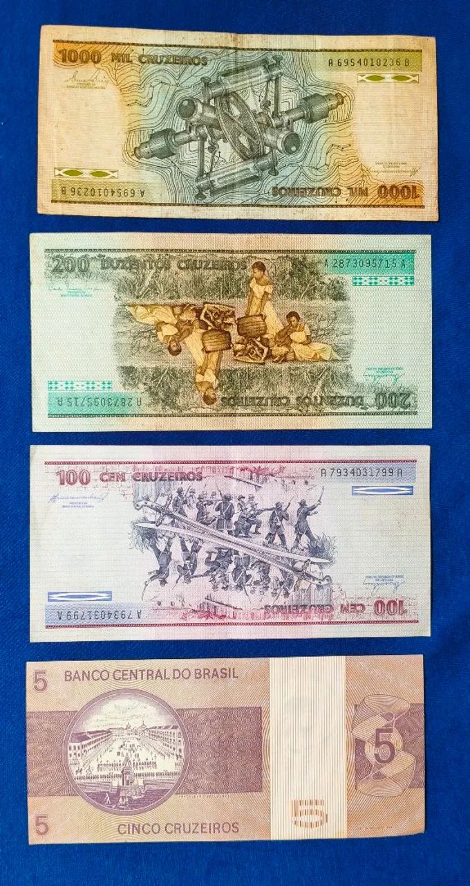 Lote com 4 notas de Cruzeiros  - Foto 2