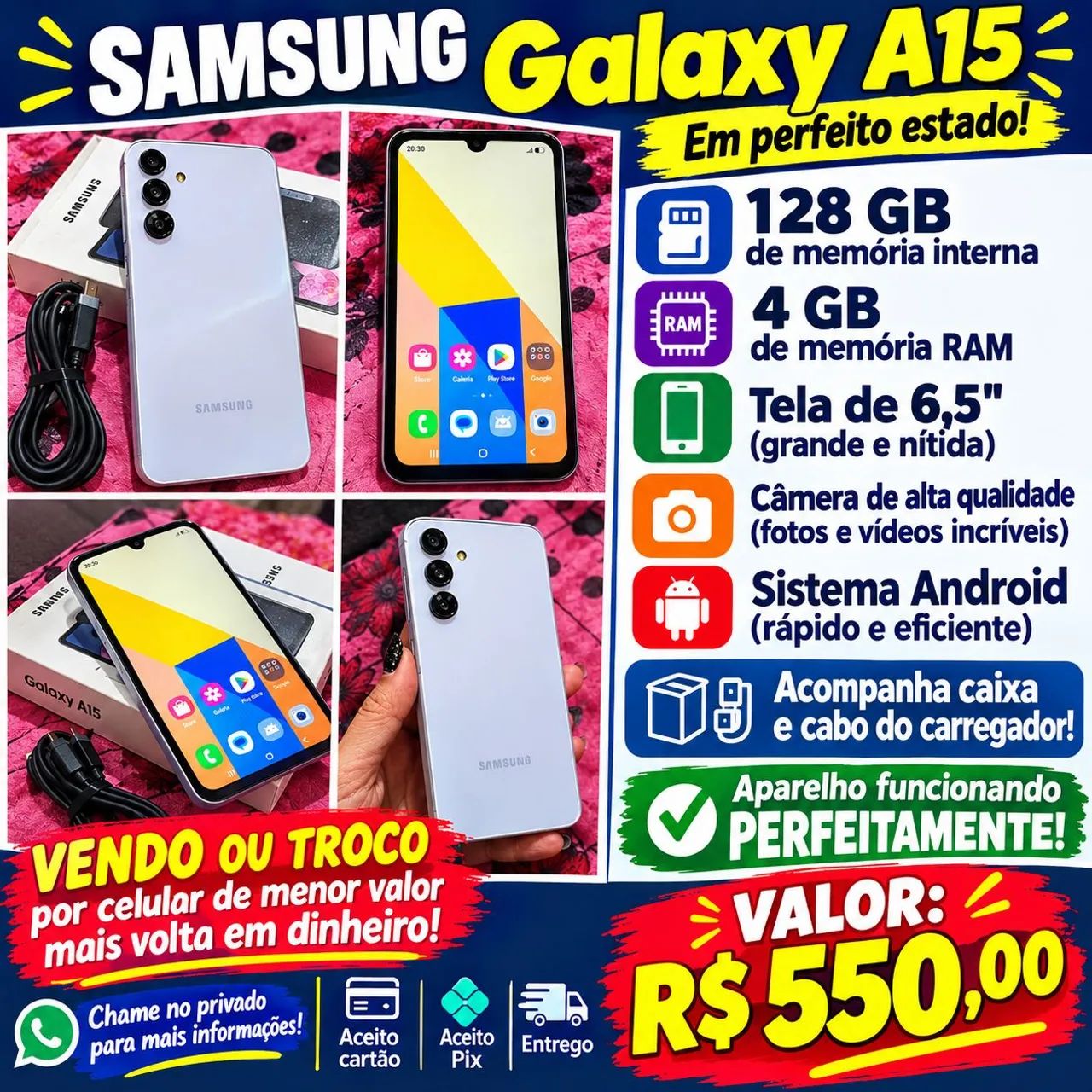 SAMSUNG GALAXY A15 EM PERFEITO ESTADO  - Foto 2
