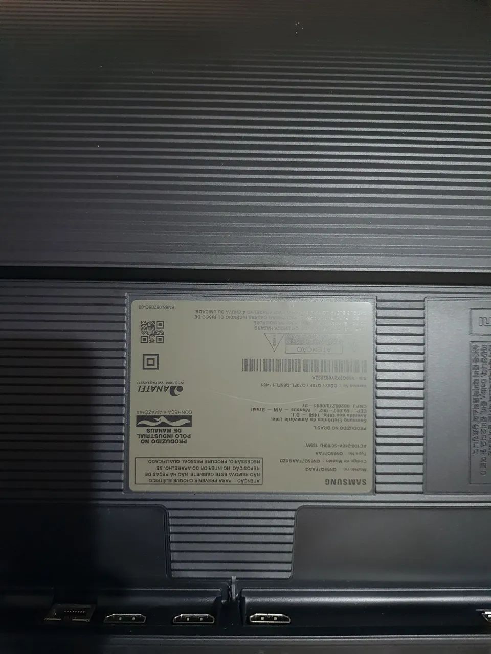 Tv Samsung 4K Hdr Led 65 Polegadas Qn65q7faag Liga Com Tela Quebrada - Foto 2