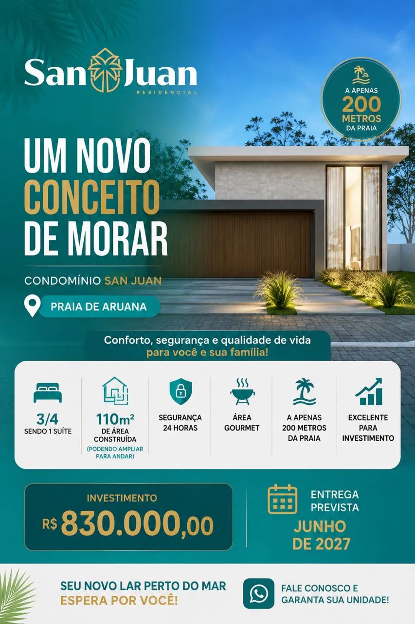CASA EM CONDOMÍNIO FECHADO ARUANA | SAN JUAN