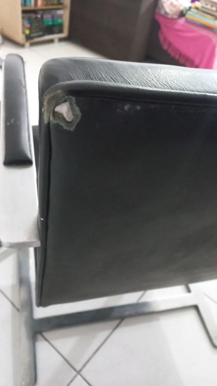 2 Cadeiras para escritório sala recepção  Cromada - Foto 5
