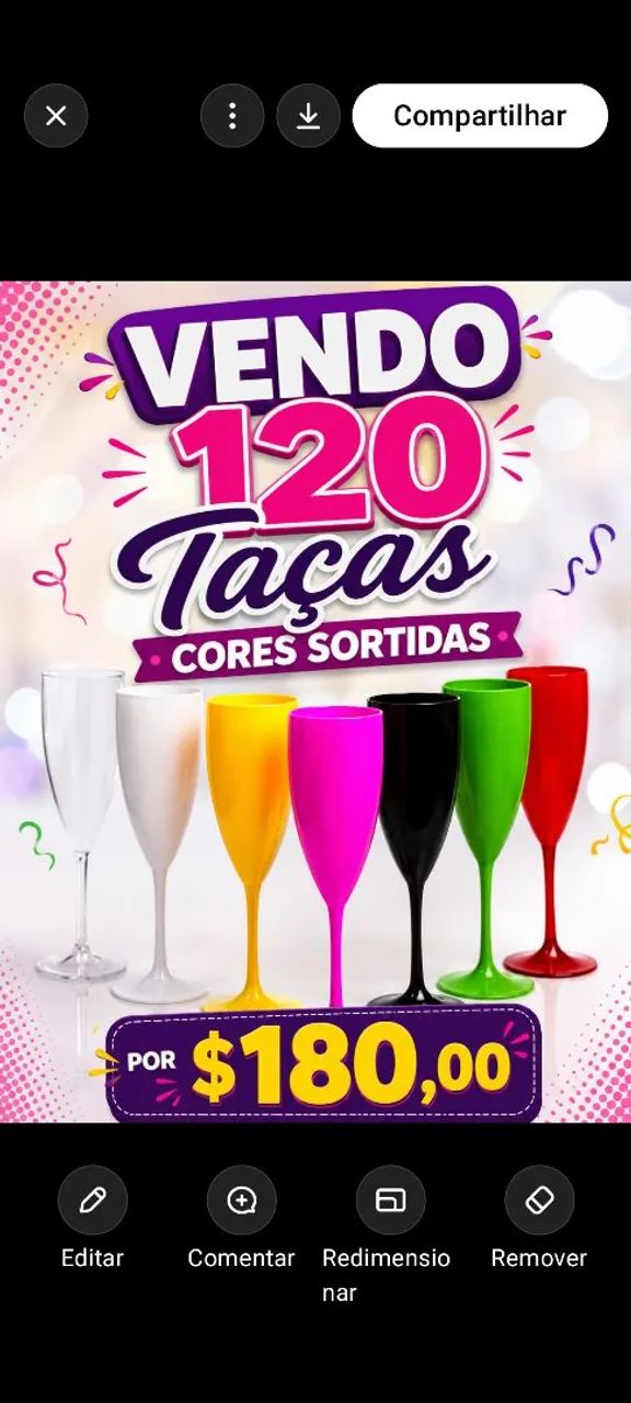 Taças acrílico 