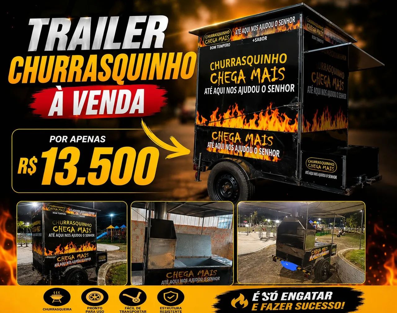 ? TRAILER CHURRASQUINHO À VENDA!