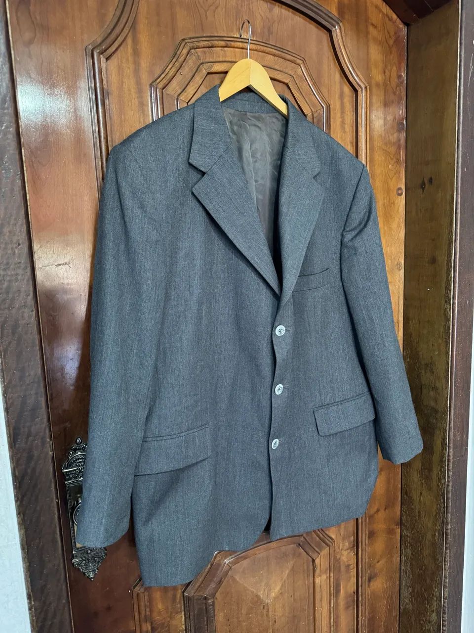 blazer masculino via veneto classic cinza 64l - Foto 2