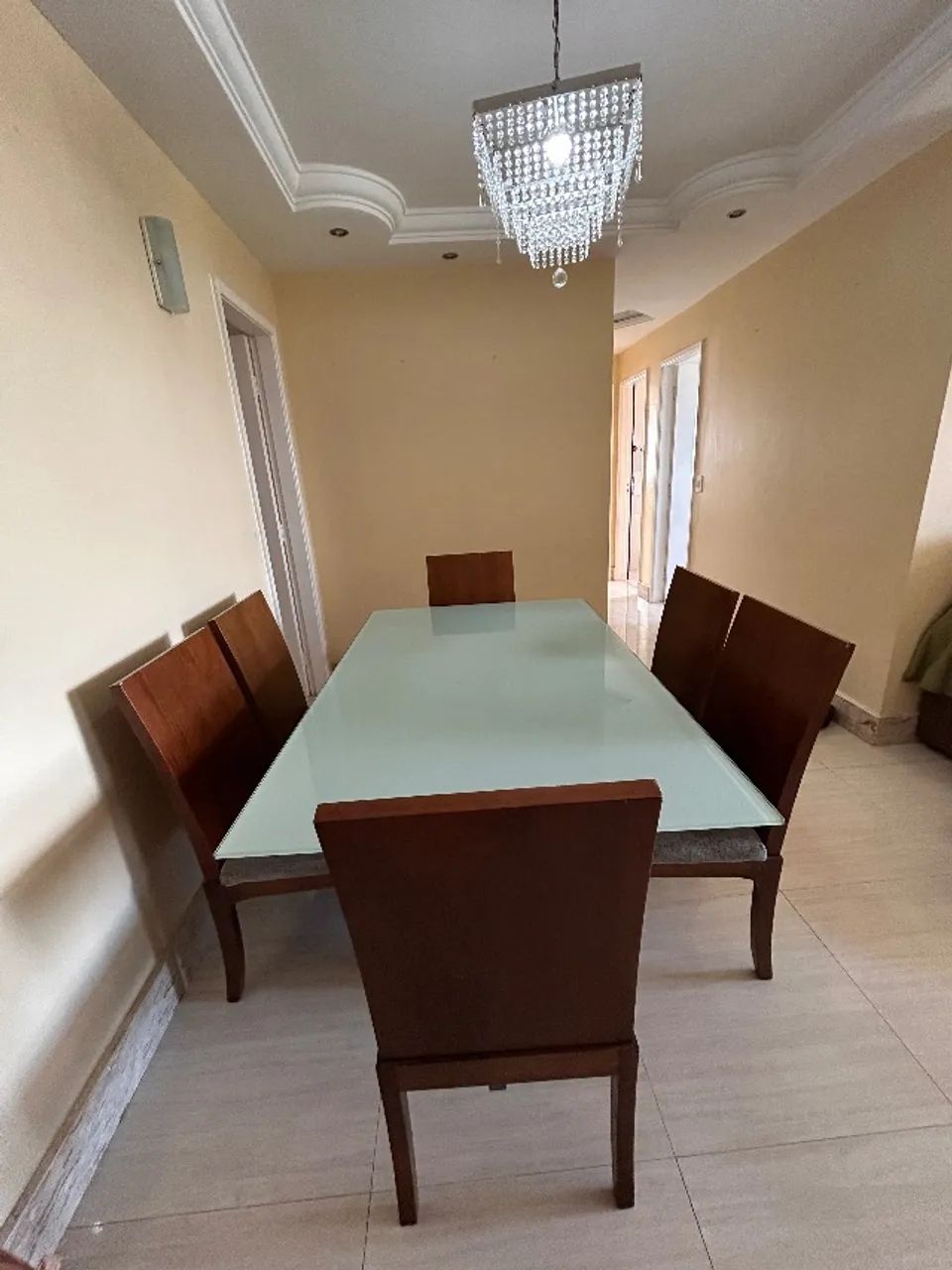 Conjunto de mesa de jantar com 6 cadeiras 