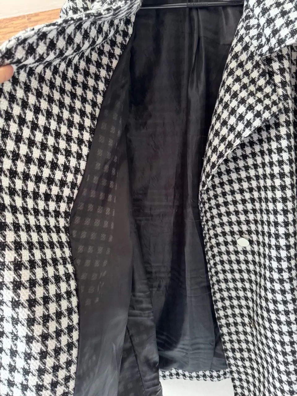 Casaco pied puole tweed