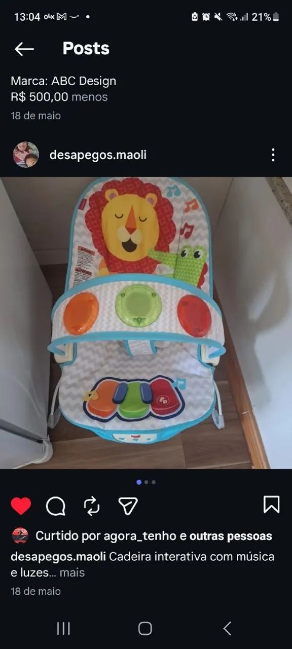 Cadeira interativa Fischer-Price para bebê