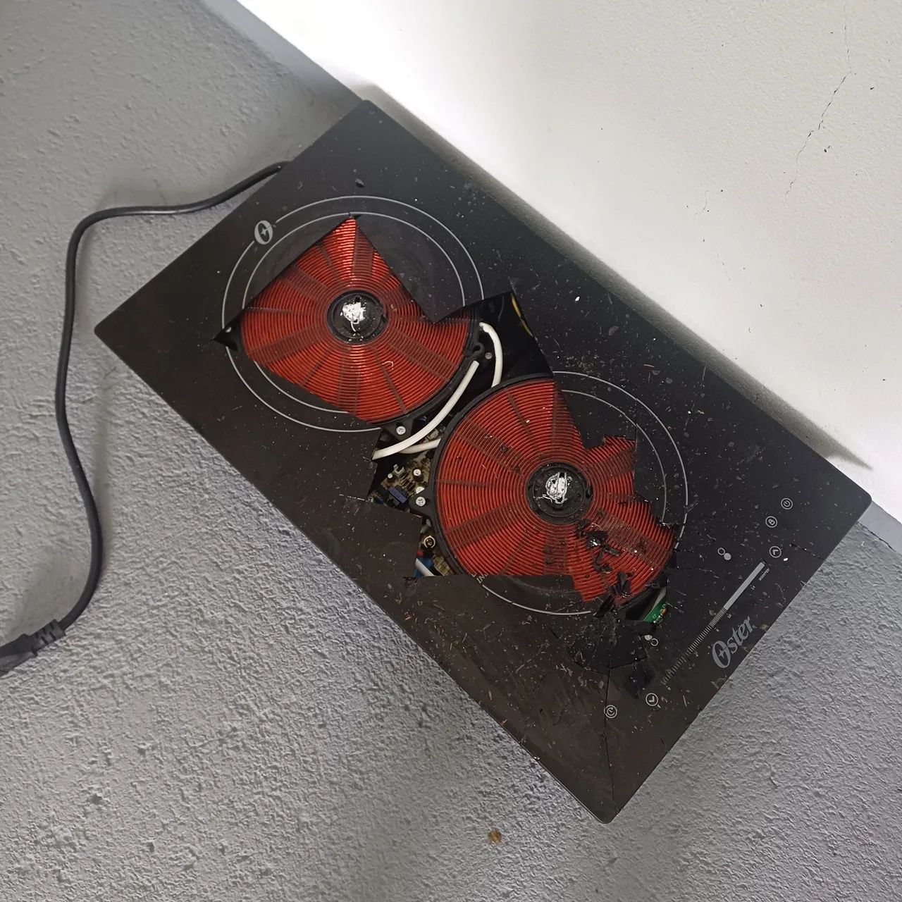 Cooktop Oster 2 Bocas Quebrado