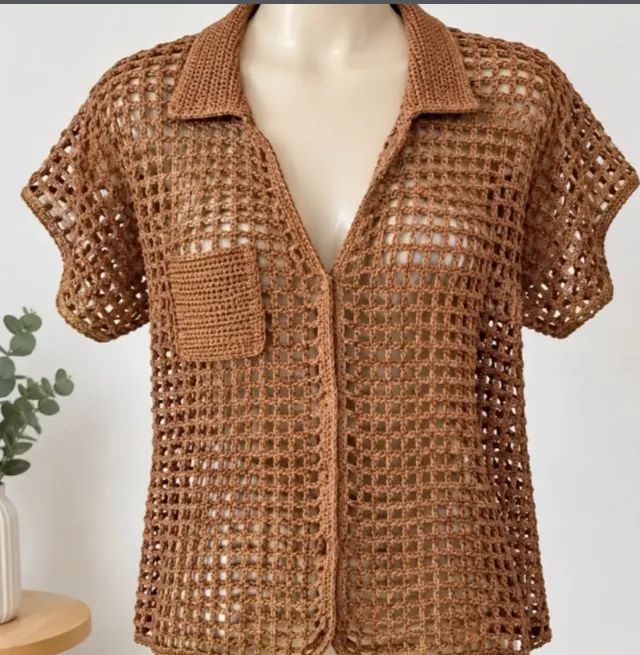 blusa de crochet