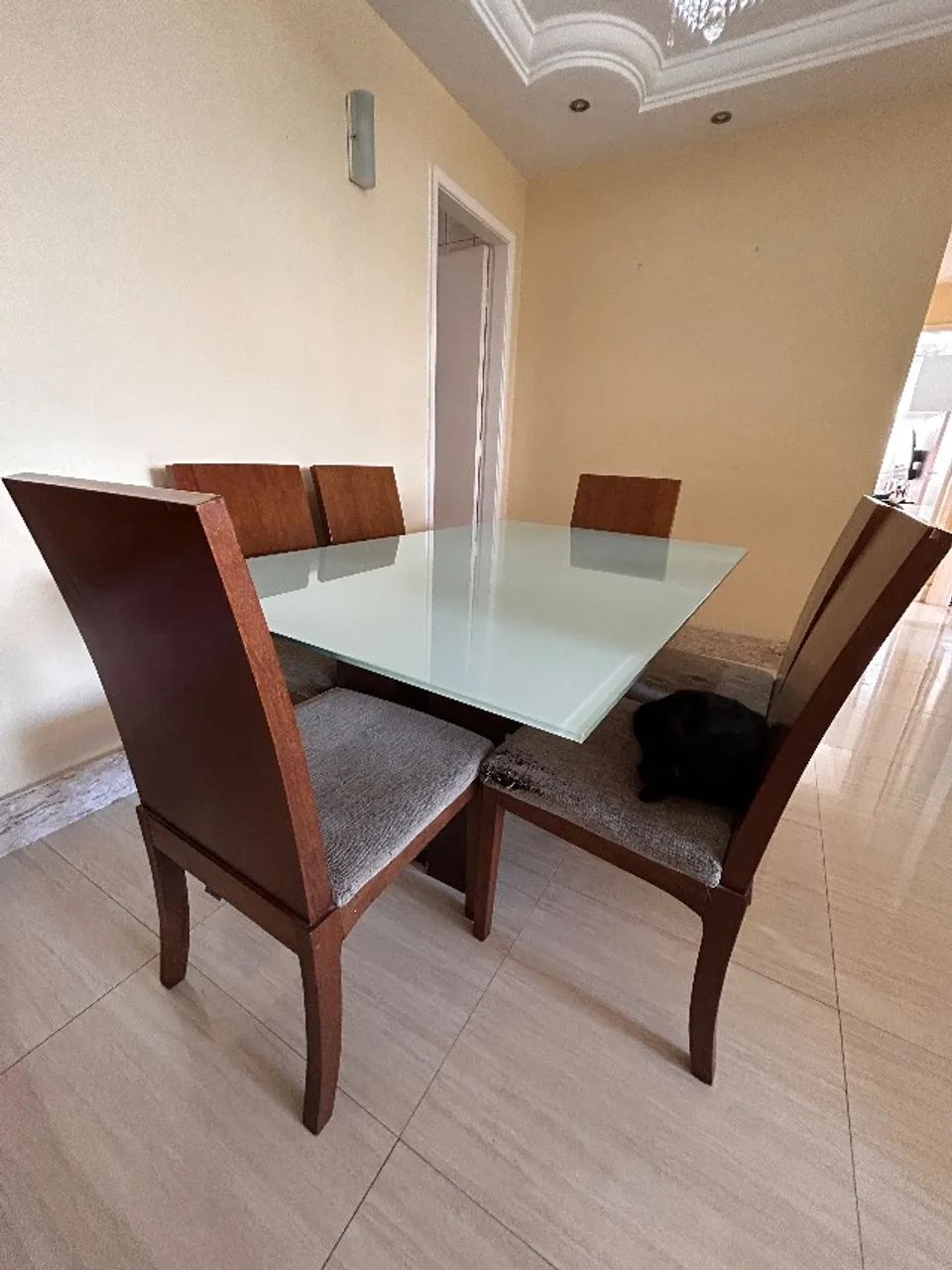 Conjunto de mesa de jantar com 6 cadeiras  - Foto 4