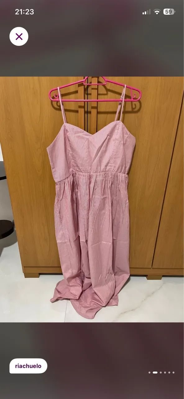 Vestido midi listrado gg Riachuelo - Foto 3