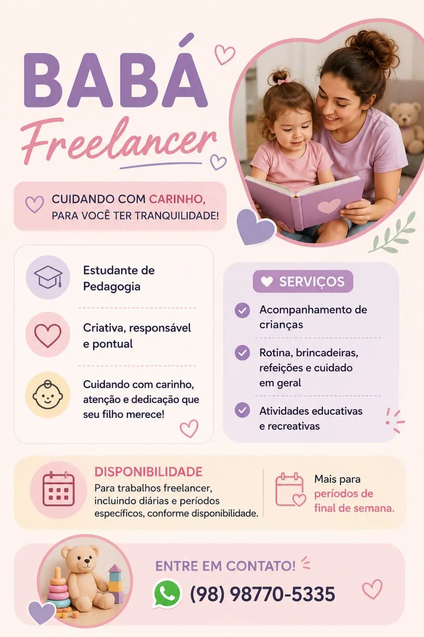Baba freelancer em São Luís - MA