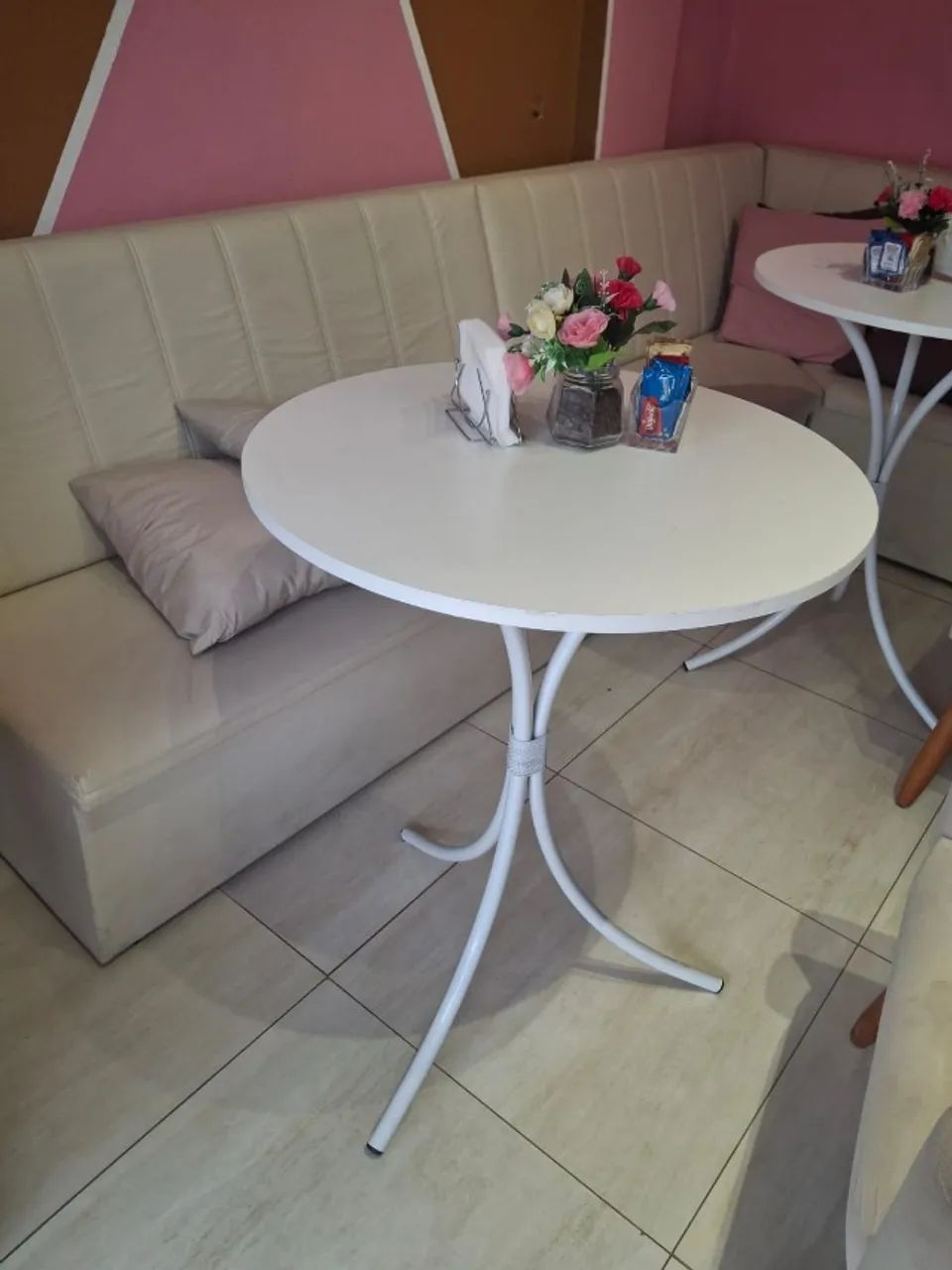 Mesa Redonda para cafeteria