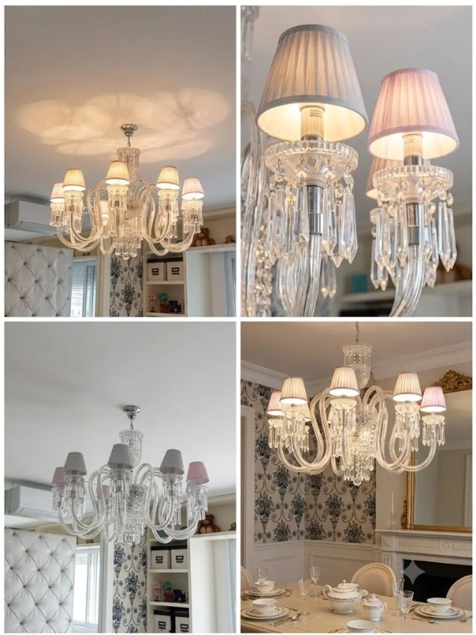 Lustre de Cristal de Luxo - Design Clássico Imponente