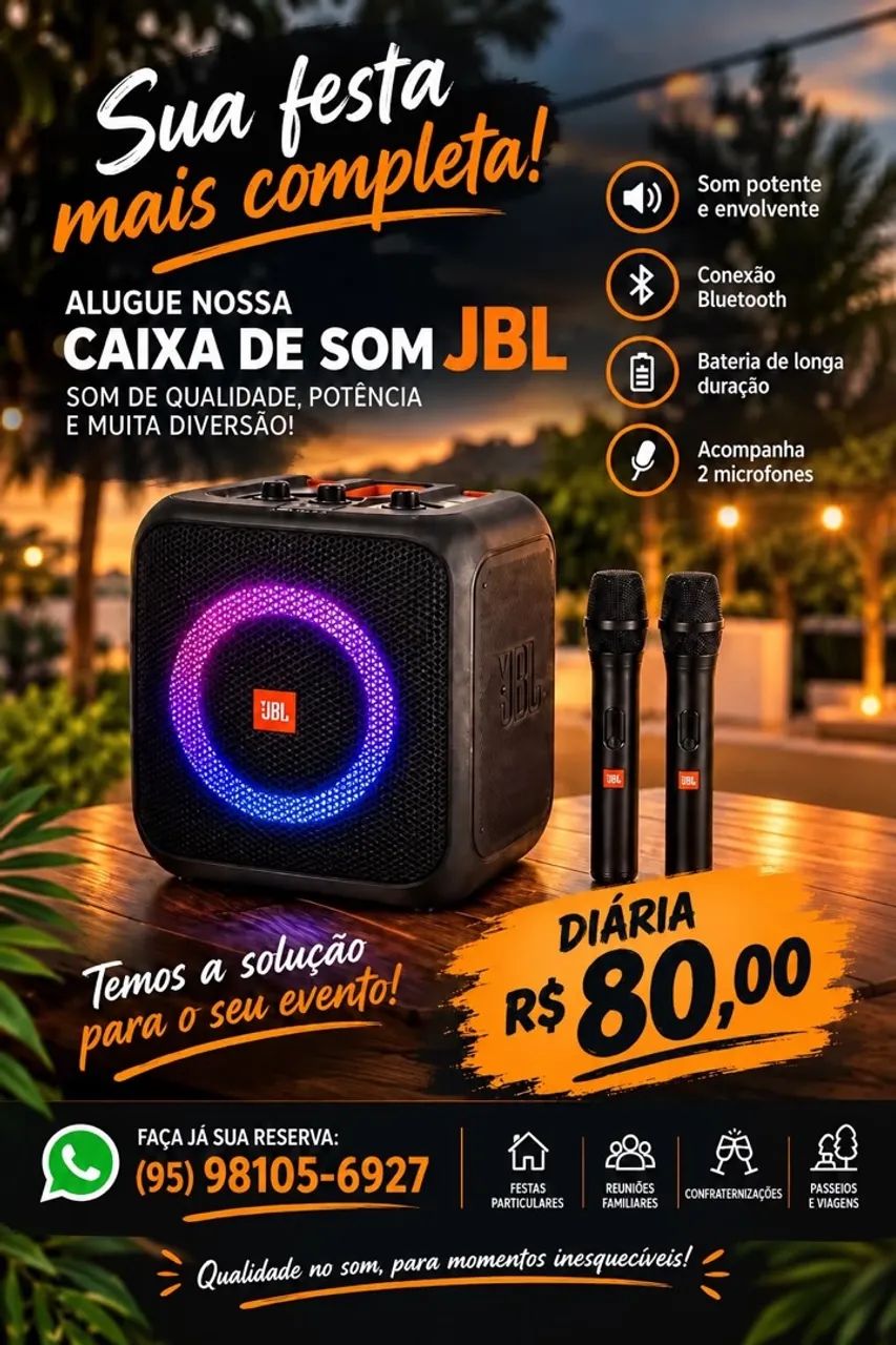 ALUGUEL CAIXA DE SOM