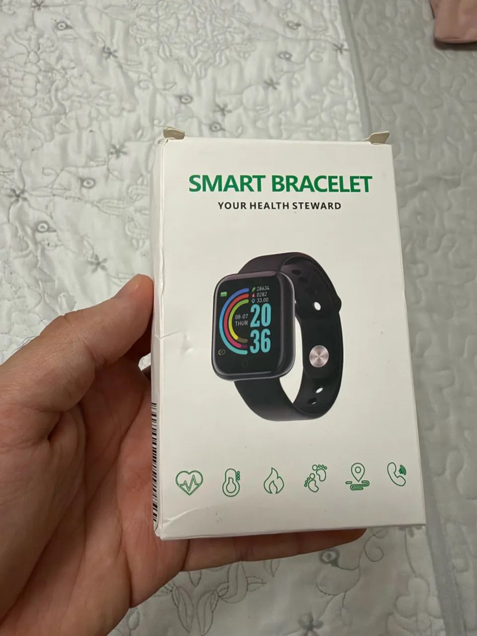 Smartwatch D20 Relógio Inteligente Bluetooth Preto - Foto 4