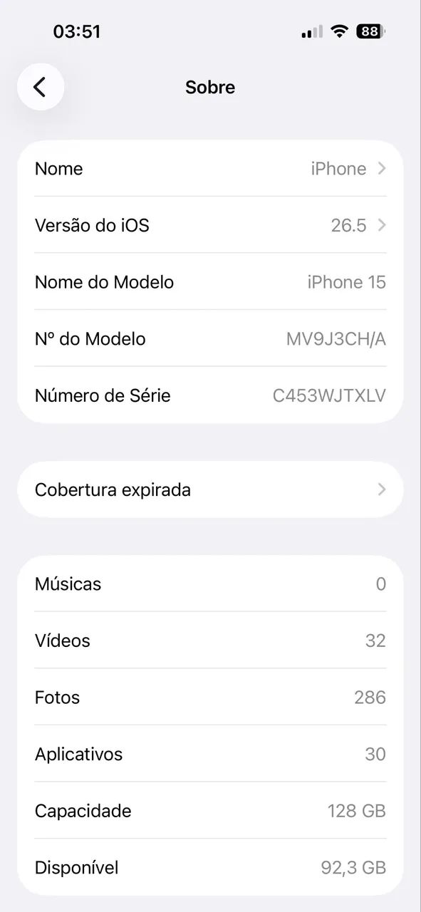 iPhone 15 128gb 86% de bateria ORIGINAL