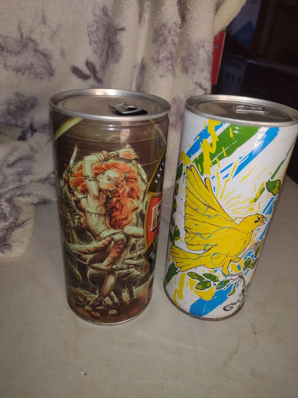 Latas de cervejas faxe usada 2