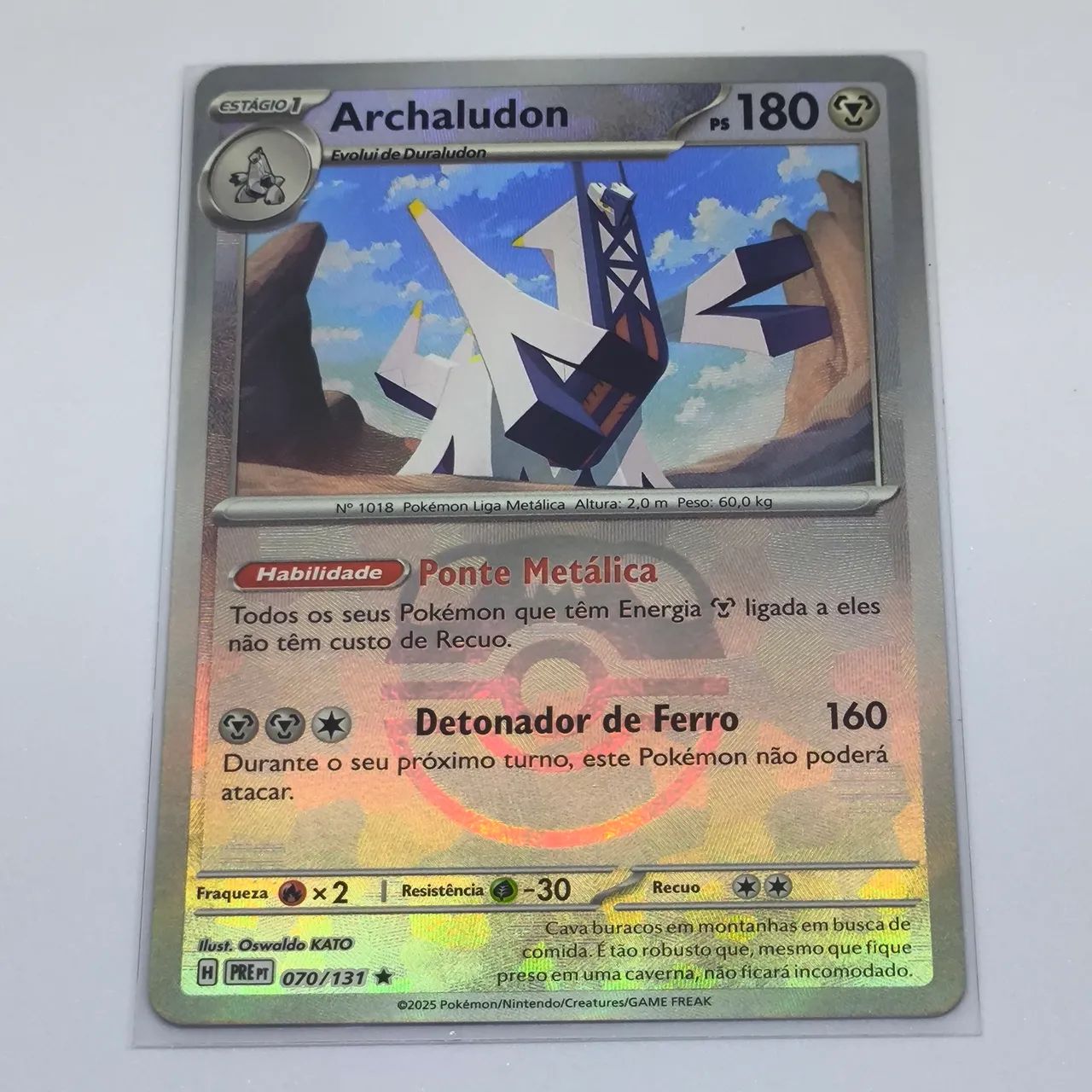 Pokémon Archaludon 070/131 | Master Ball Foil | Evoluções Prismáticas