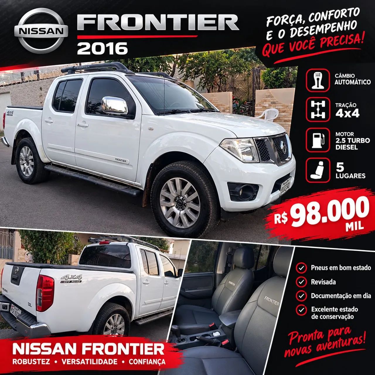 Nissan Frontier Frontier SL CD 4x4 2.5TB Diesel Aut 2016