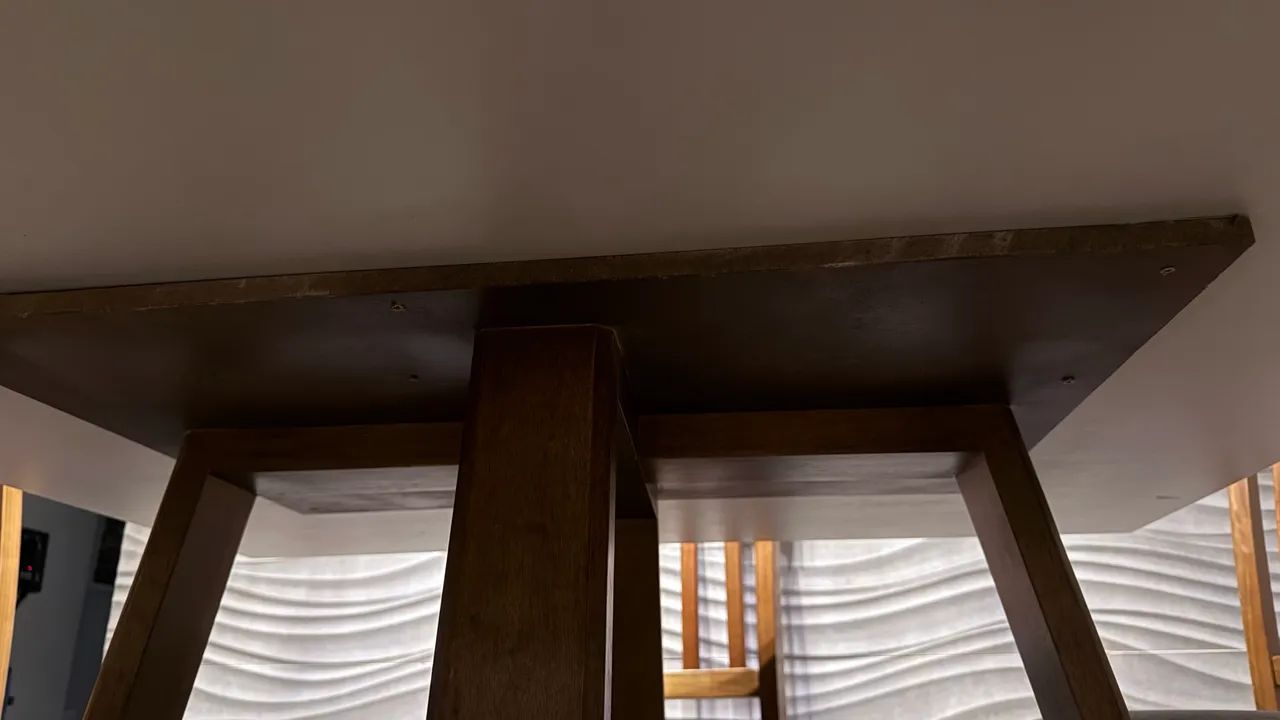 Tampão mesa MDF e vidro temperado 1,40x1,40m - Foto 3