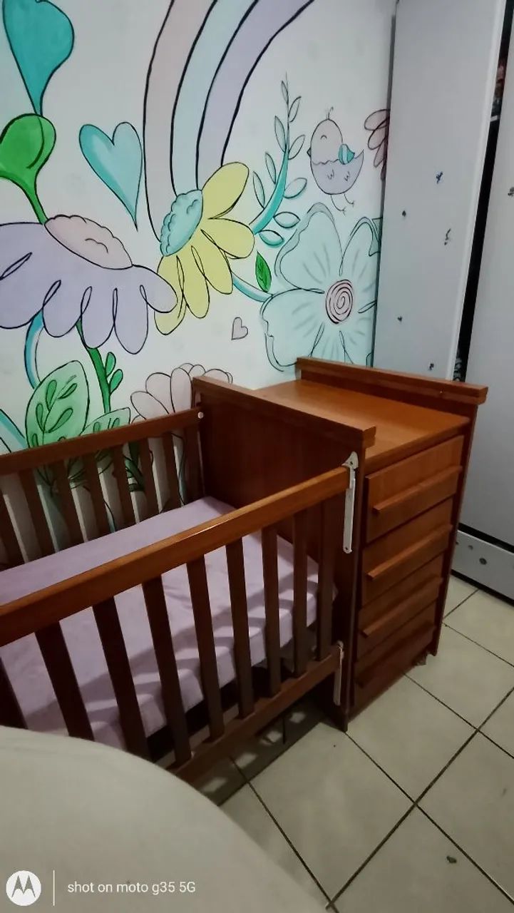Berço Americano com gavetas + colchão  - Foto 2