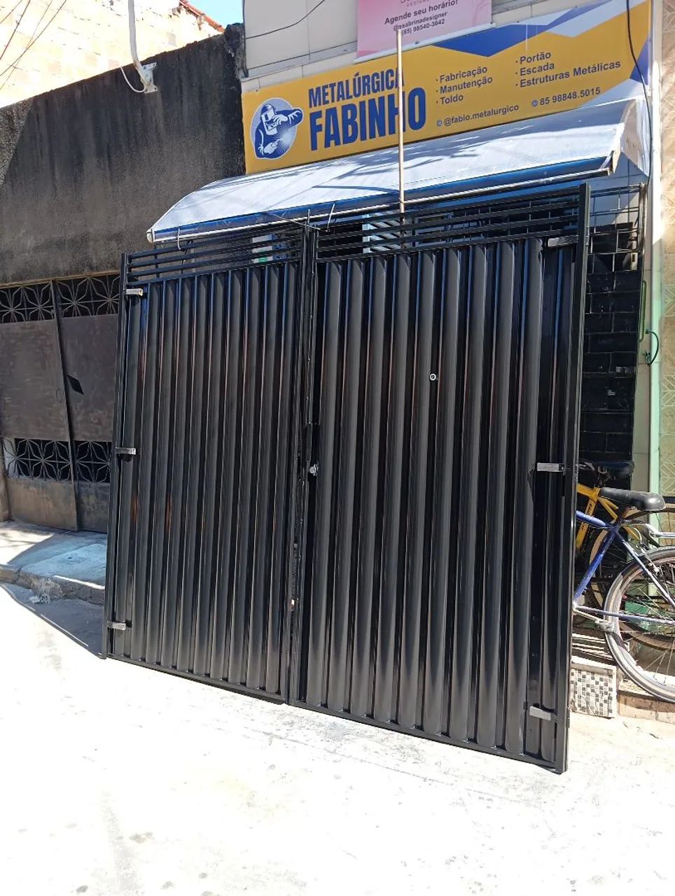 Portão pra garagem  de ferro galvanizado 2.20 por 2.20 