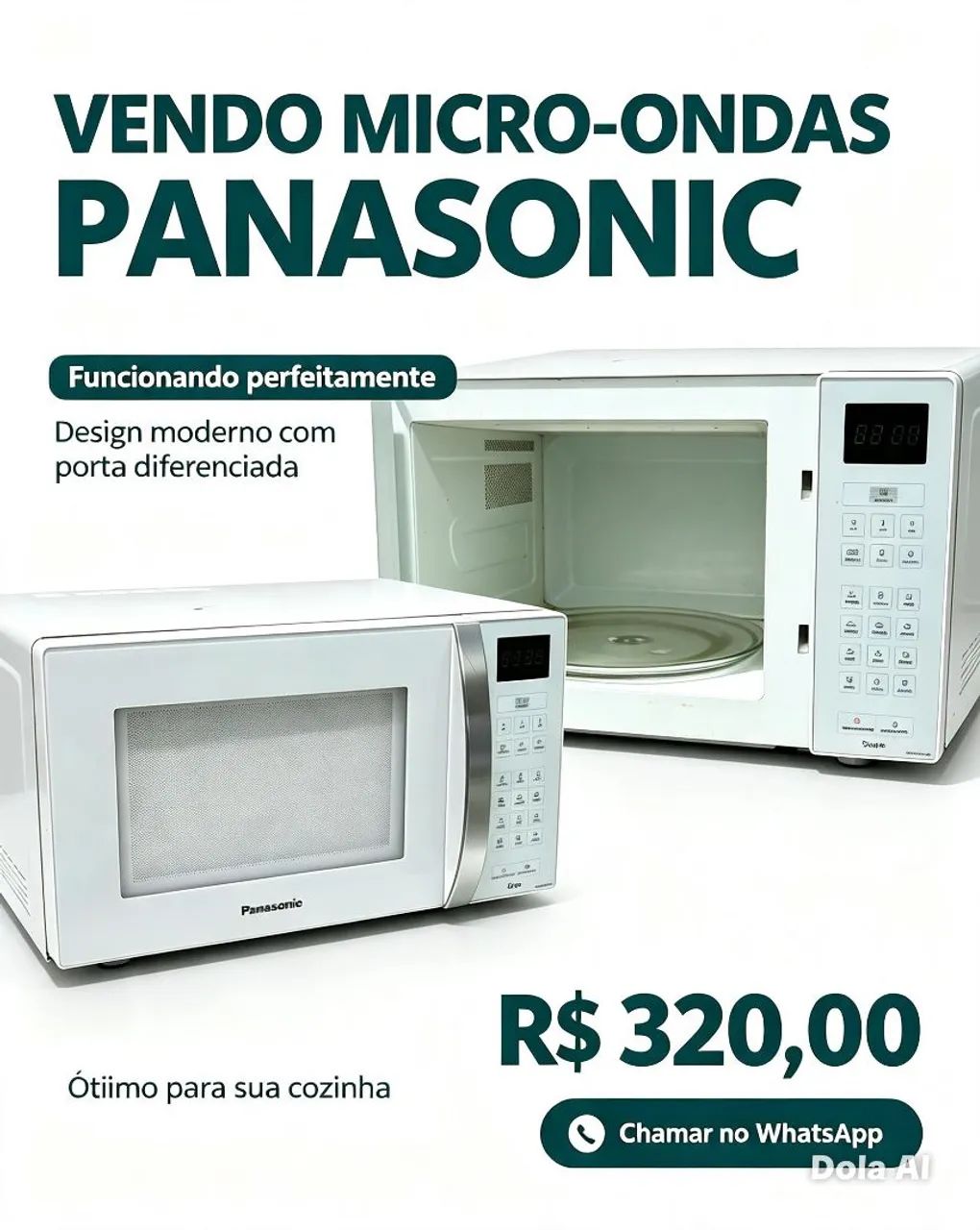 Micro-ondas Panasonic 127 volts funcionando perfeitamente