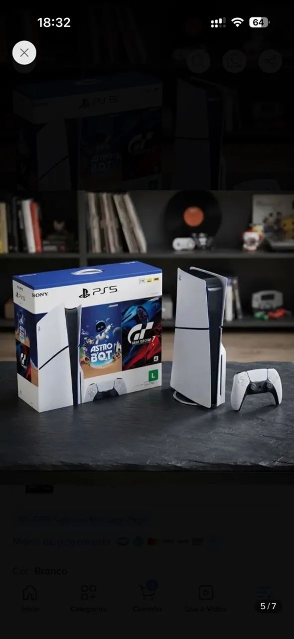 Console PlayStation 5 Slim Disk 1tb Branco