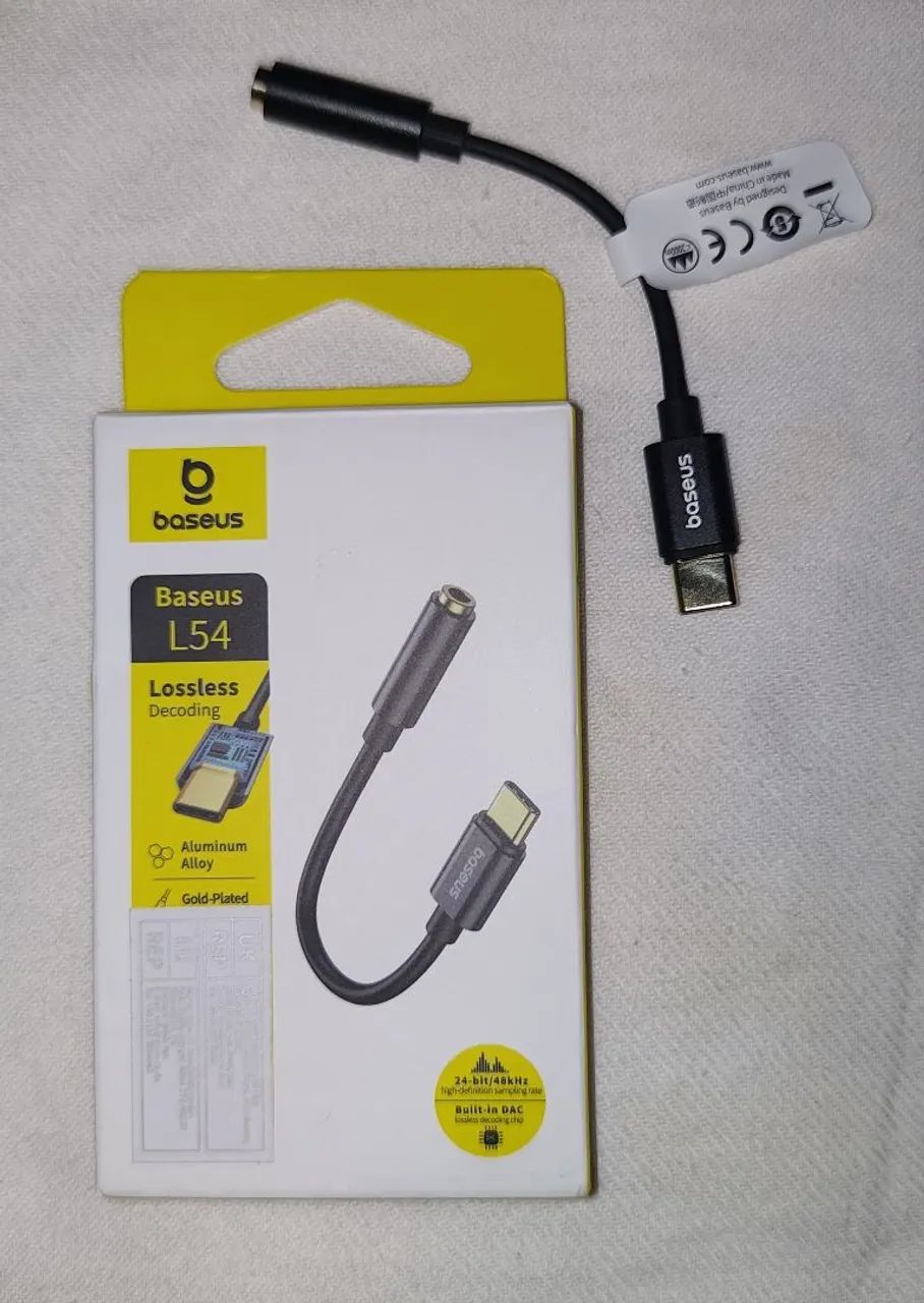Adaptador Tipo-C para P2 (3.5mm) Áudio Baseus L54