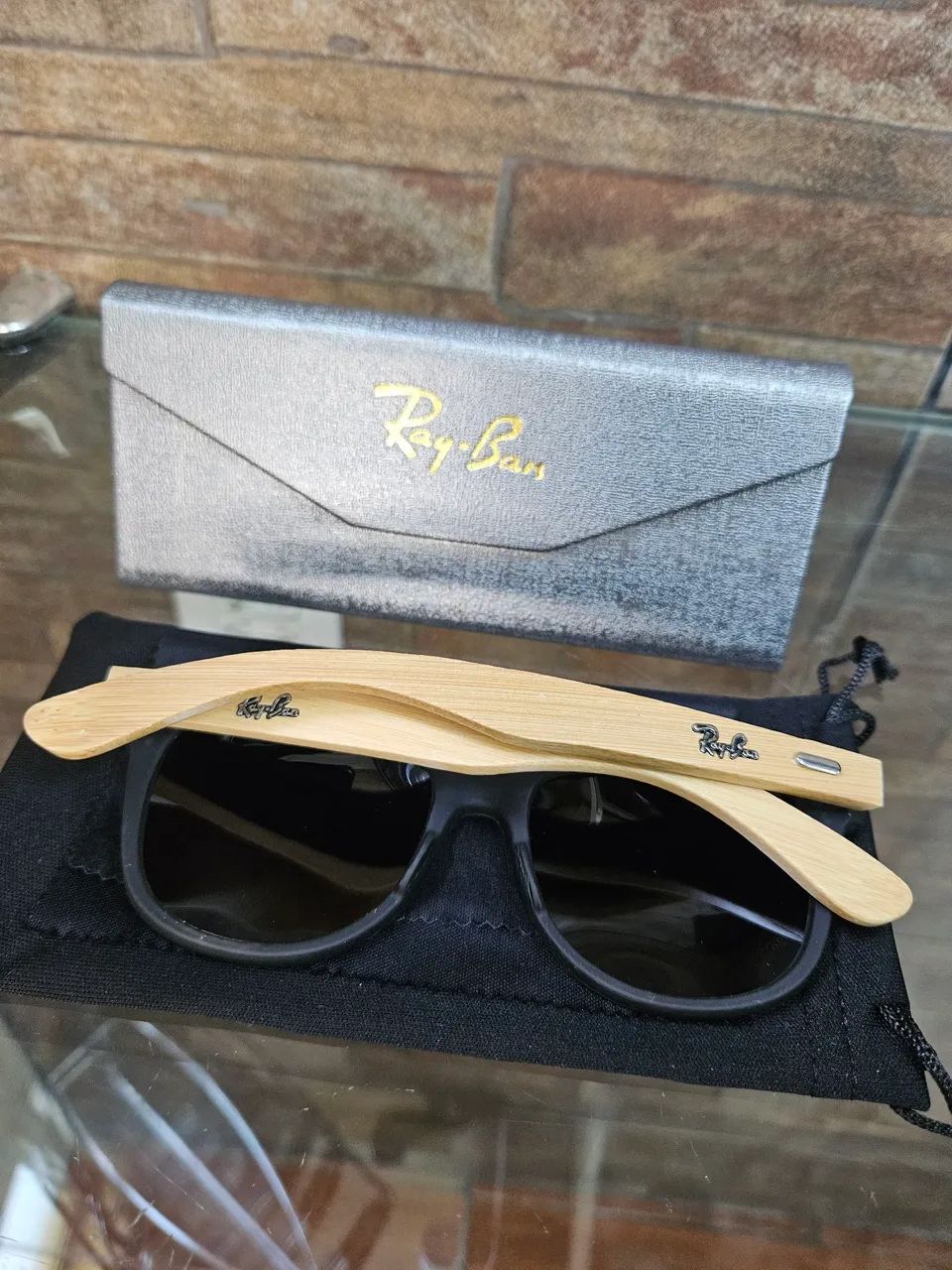 Óculos  Wayfarer Bambu Lentes polarizadas  - Foto 2