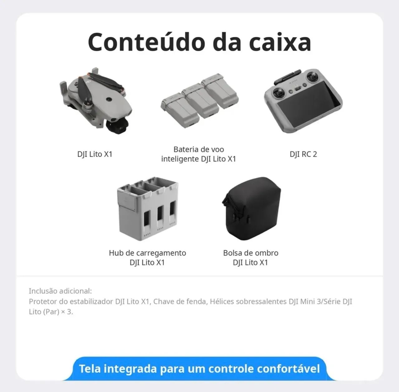 DJI Lito X1 Fly More Combo Controle C/ tela - Foto 2