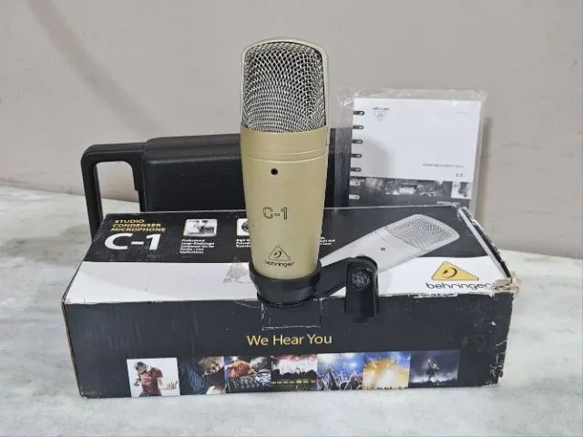 MICROFONE BEHRINGER C-1 + KIT COMPLETO | CABO XLR + PEDESTAL ARTICULADO + POP FILTER - Foto 4