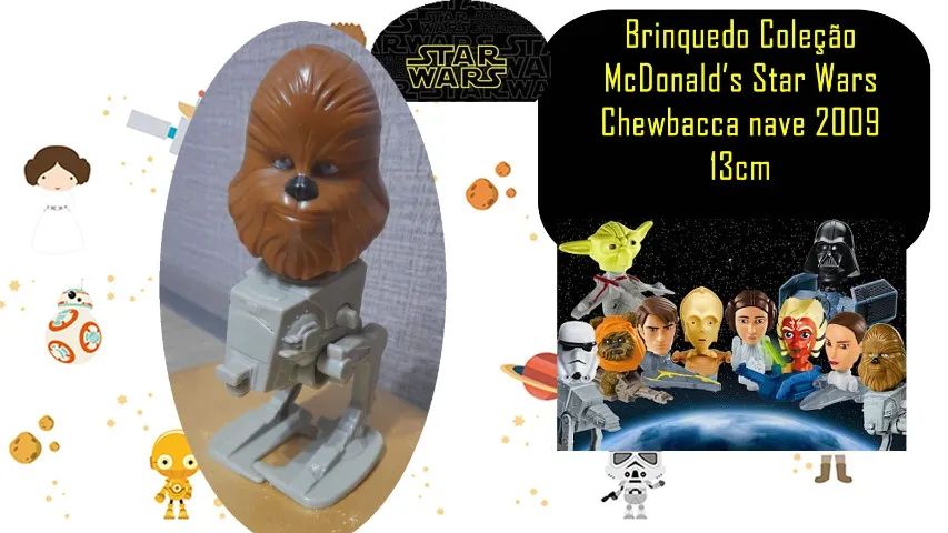 Brinquedo Coleção McDonald?s Star Wars Chewbacca nave 2009