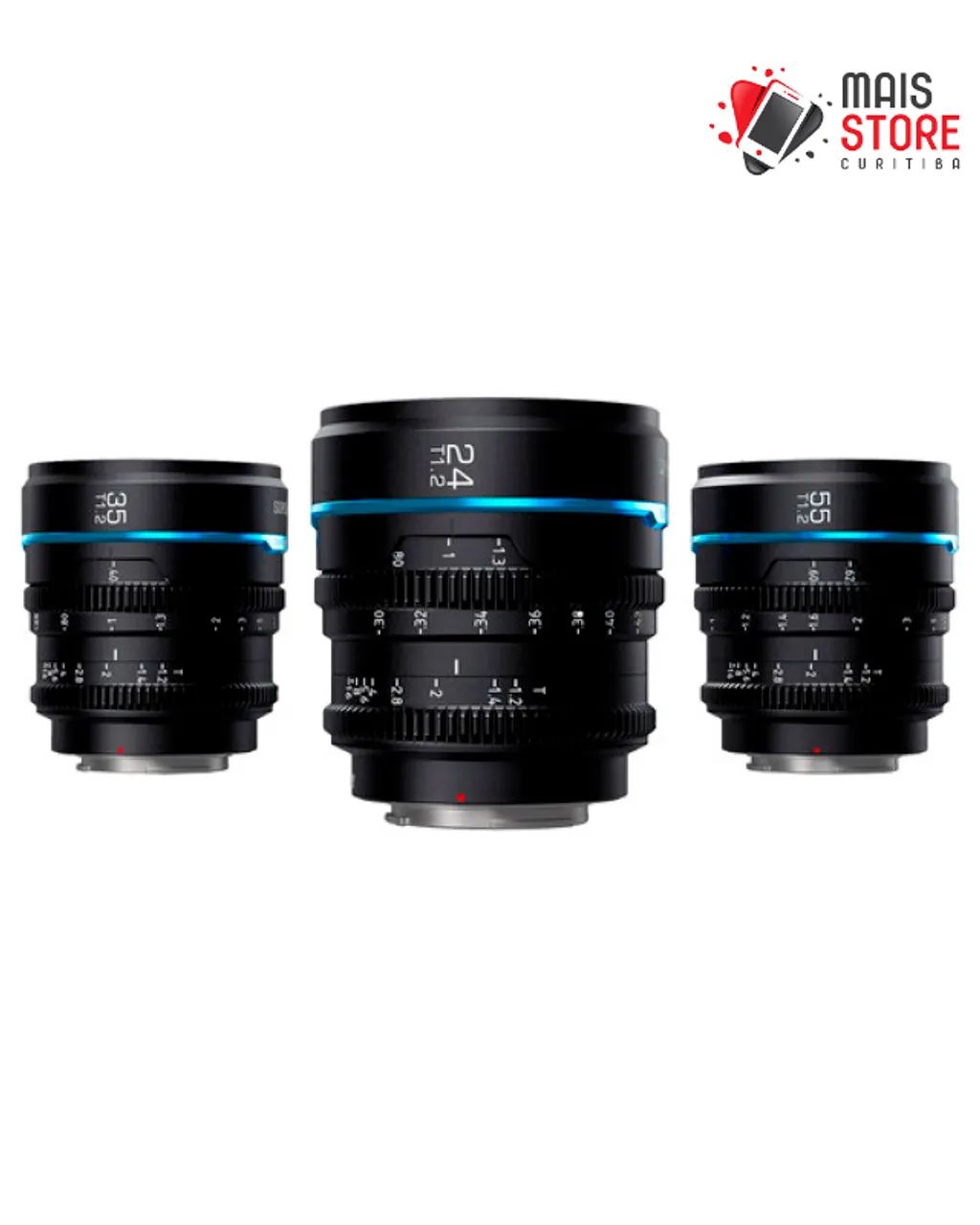 Kit 3 Lentes Cine Sirui Night Walker T1.2 S35 para Sony E-Mount - Preto - (Novo/Lacrado) - Foto 2