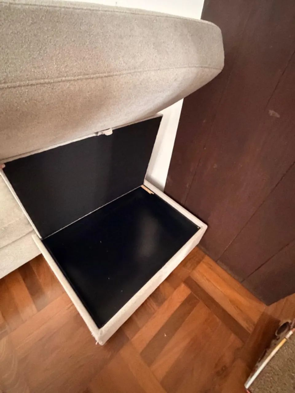 Sofá seccional Crate & Barrel 3 lugares com chaise e baú - 220cm, capa removível - Foto 4