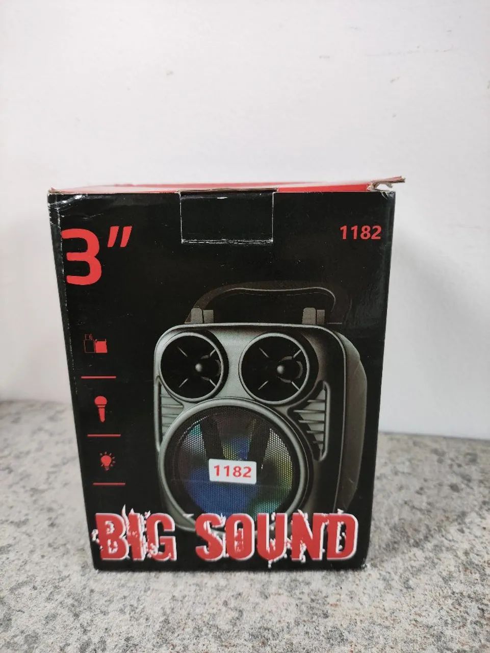 Mini Caixa De Som Bluetooth Com Radio FM E Led