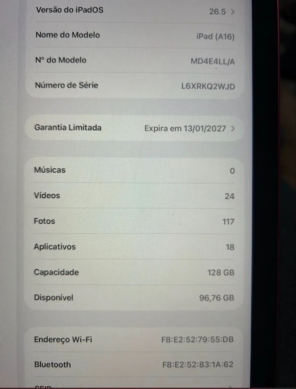 Ipad 11 A16 Rosa 128gb - Foto 5