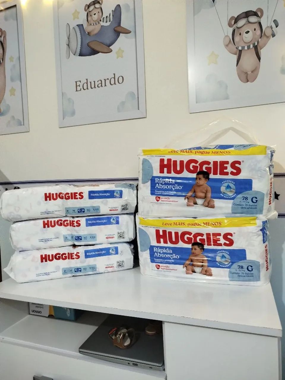 Fraldas Huggies tamanho G - Novas e Lacradas