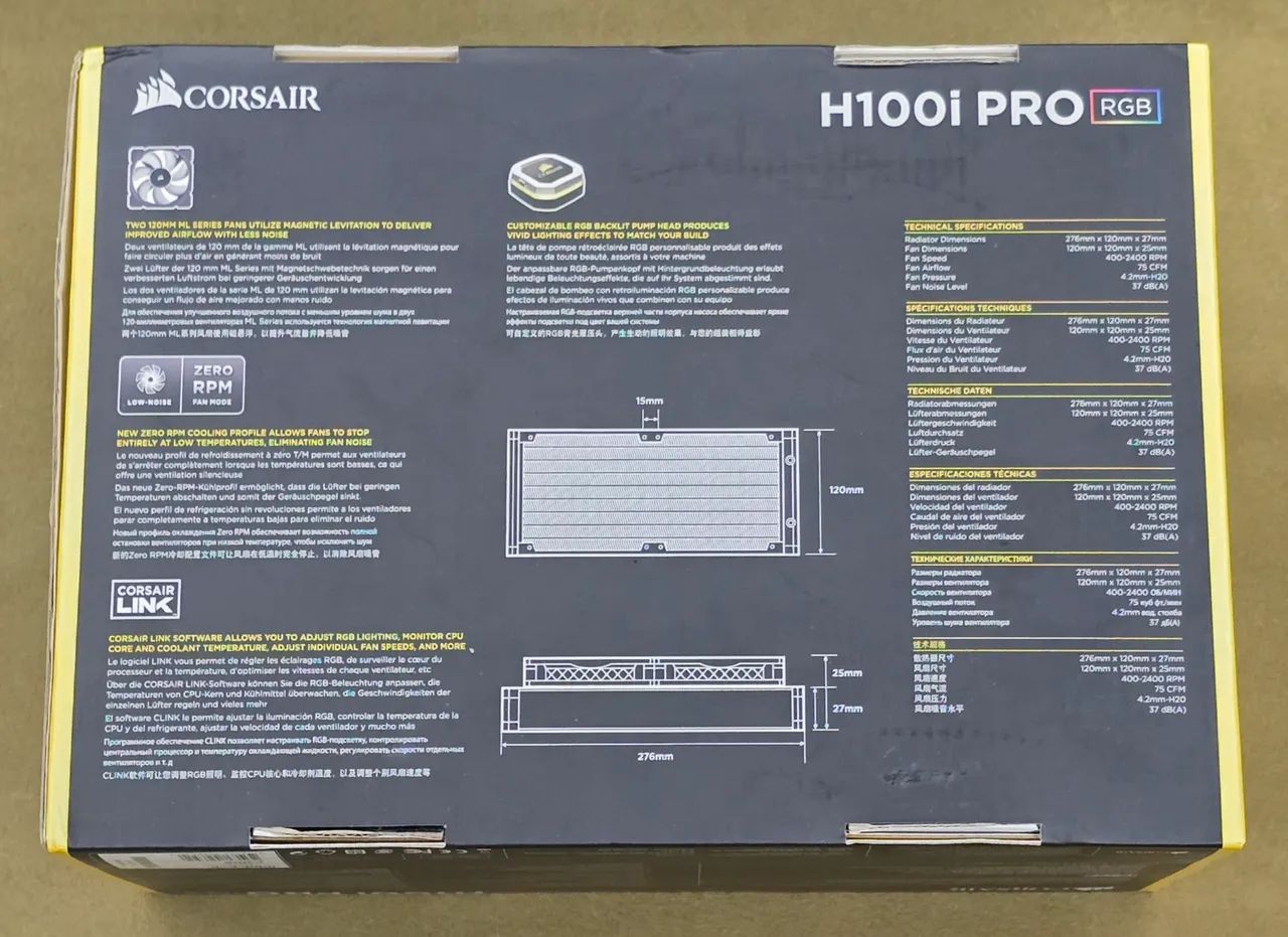 Corsair H100i Pro rgb 240mm - Foto 2
