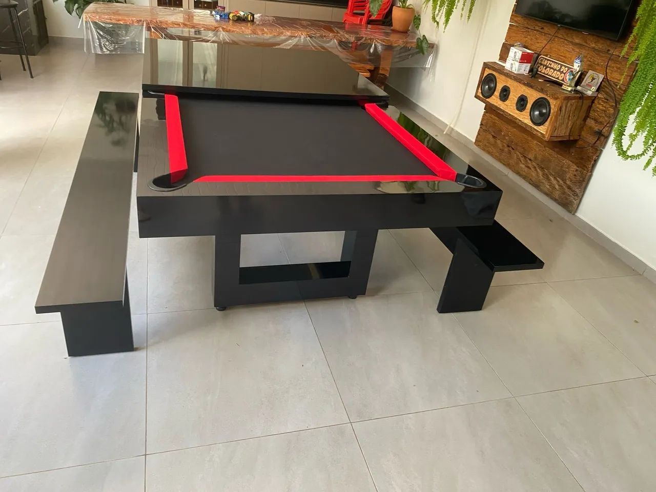 Mesa de Bilhar e jantar Moderna 2,25 x 1,25  Modelo JDF5401 - Foto 2