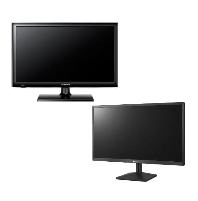 Monitores LG e Samsung 22 e 23 polegadas com pequenos defeitos ou marcas