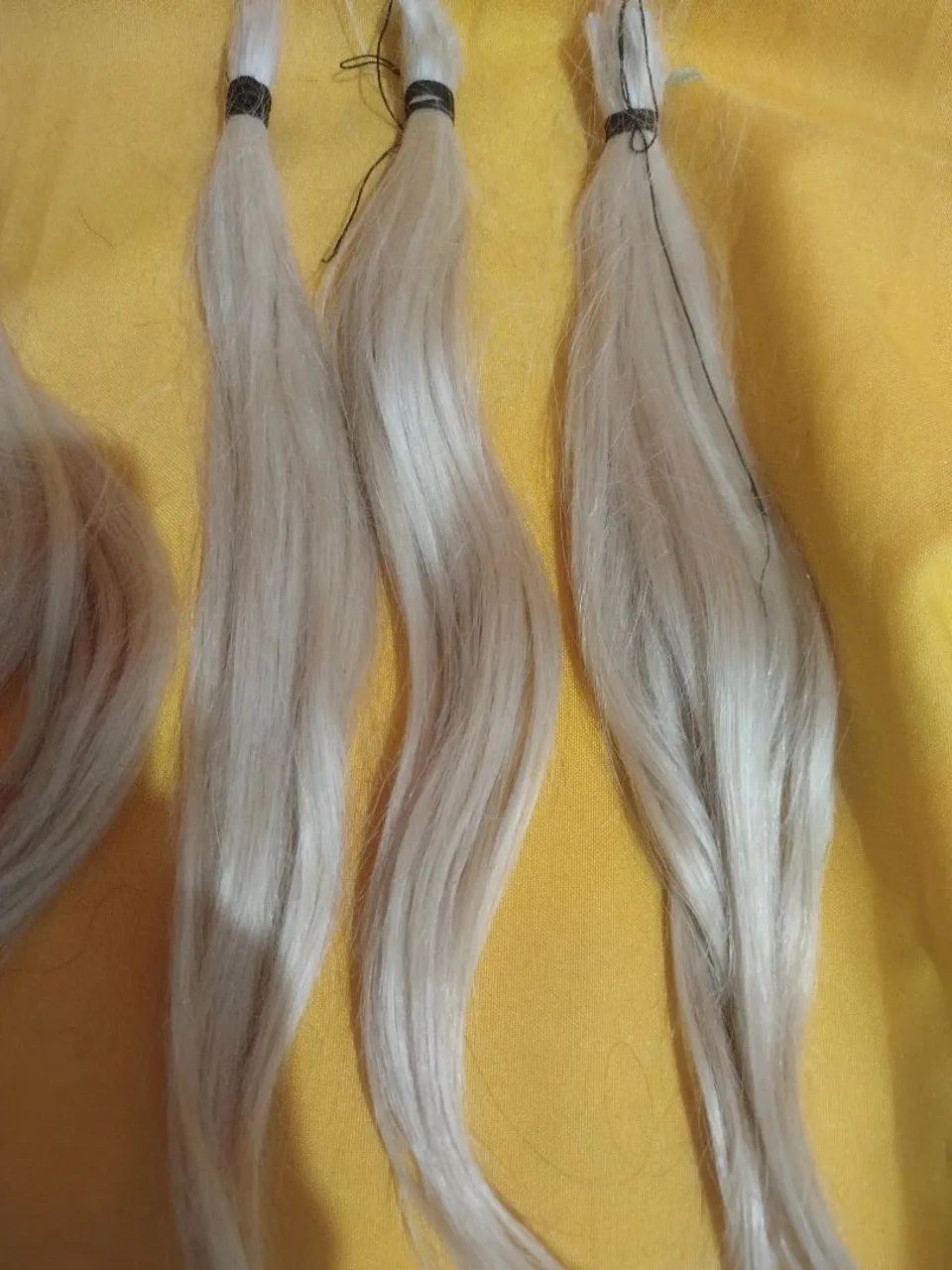 Cabelo Humano Loiro 117 gramas. - Foto 5