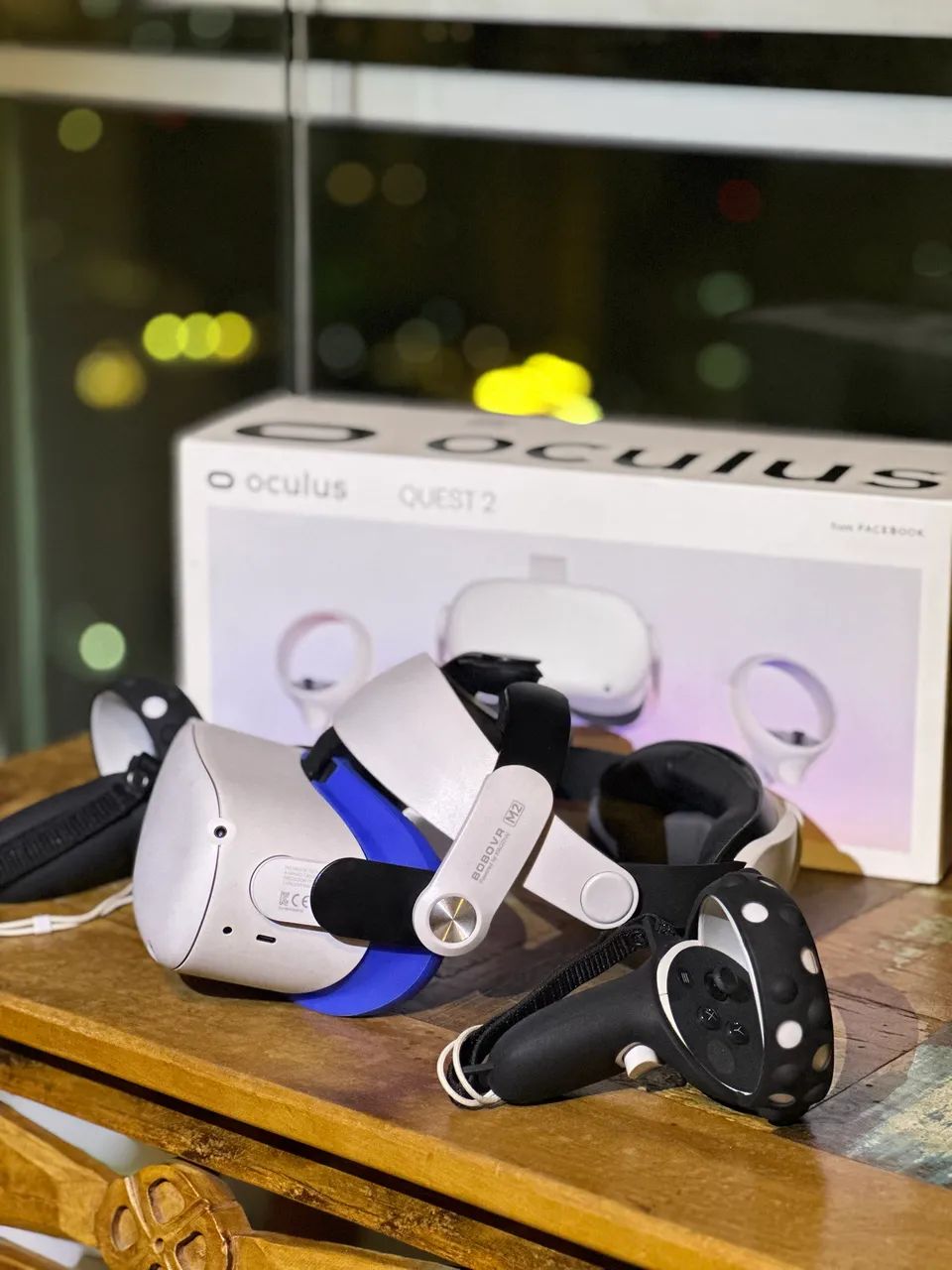 Meta Quest 2 64GB + BOBOVR M2 + Acessórios + Caixas - Consoles de