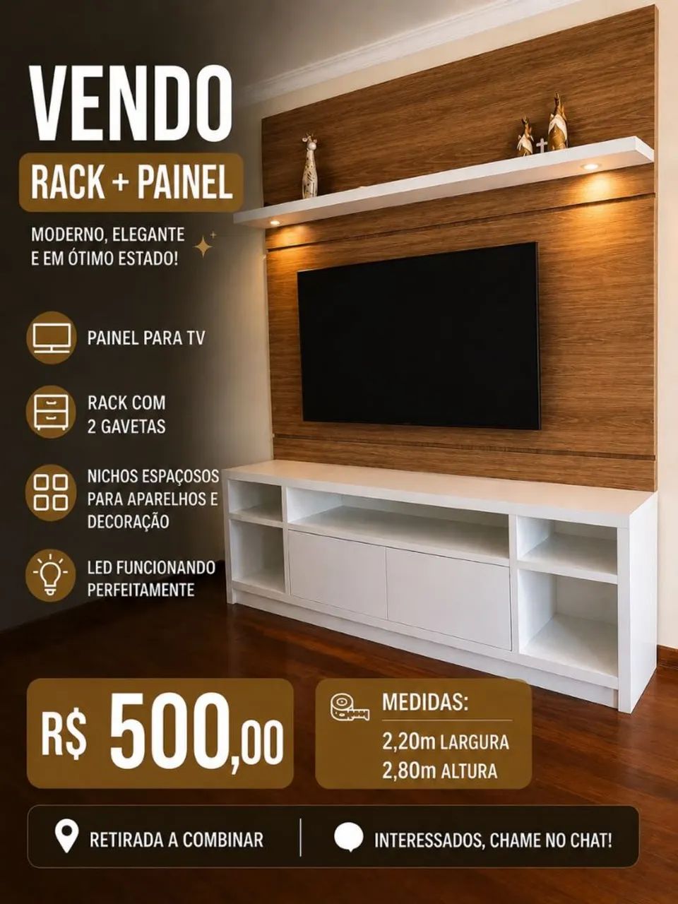Vende Rack com Painel com Led