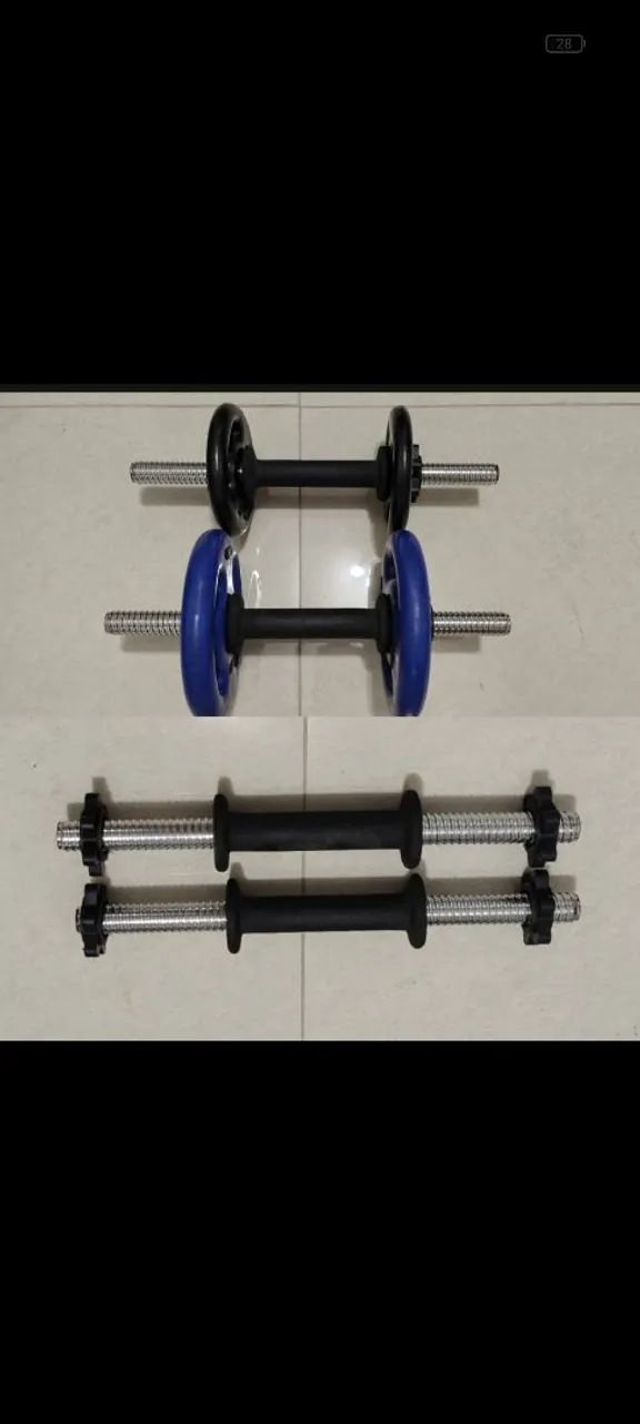 Kit de anilhas com brinde barra - Foto 2