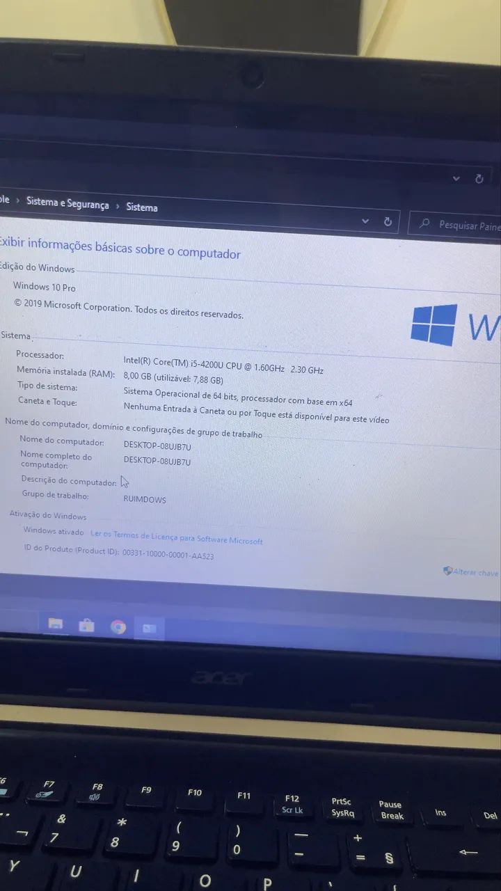 NOTEBOOK ACER i5 8RAM 15 POLEGADAS SUPER RÁPIDO FUNCIONANDO PERFEITAMENTE  - Foto 3