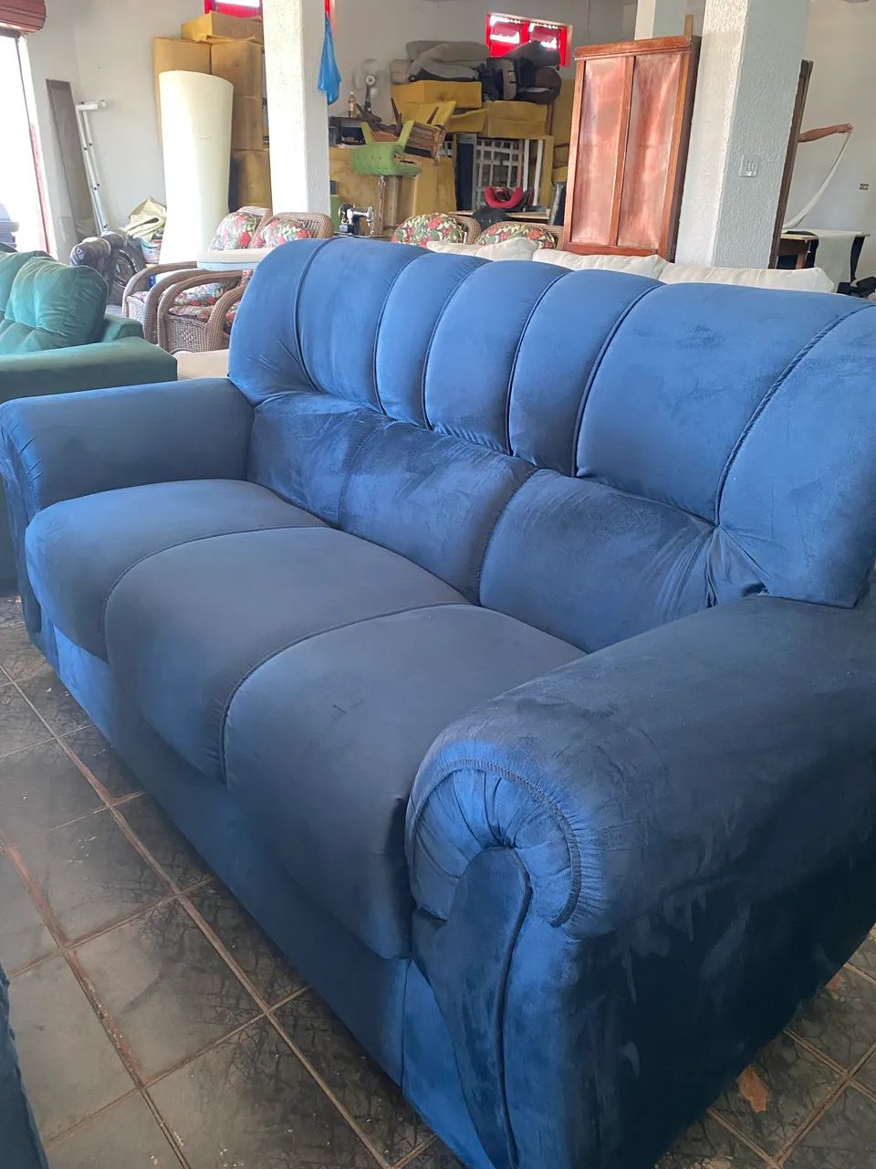 Sofá azul novo fabricado  - Foto 2